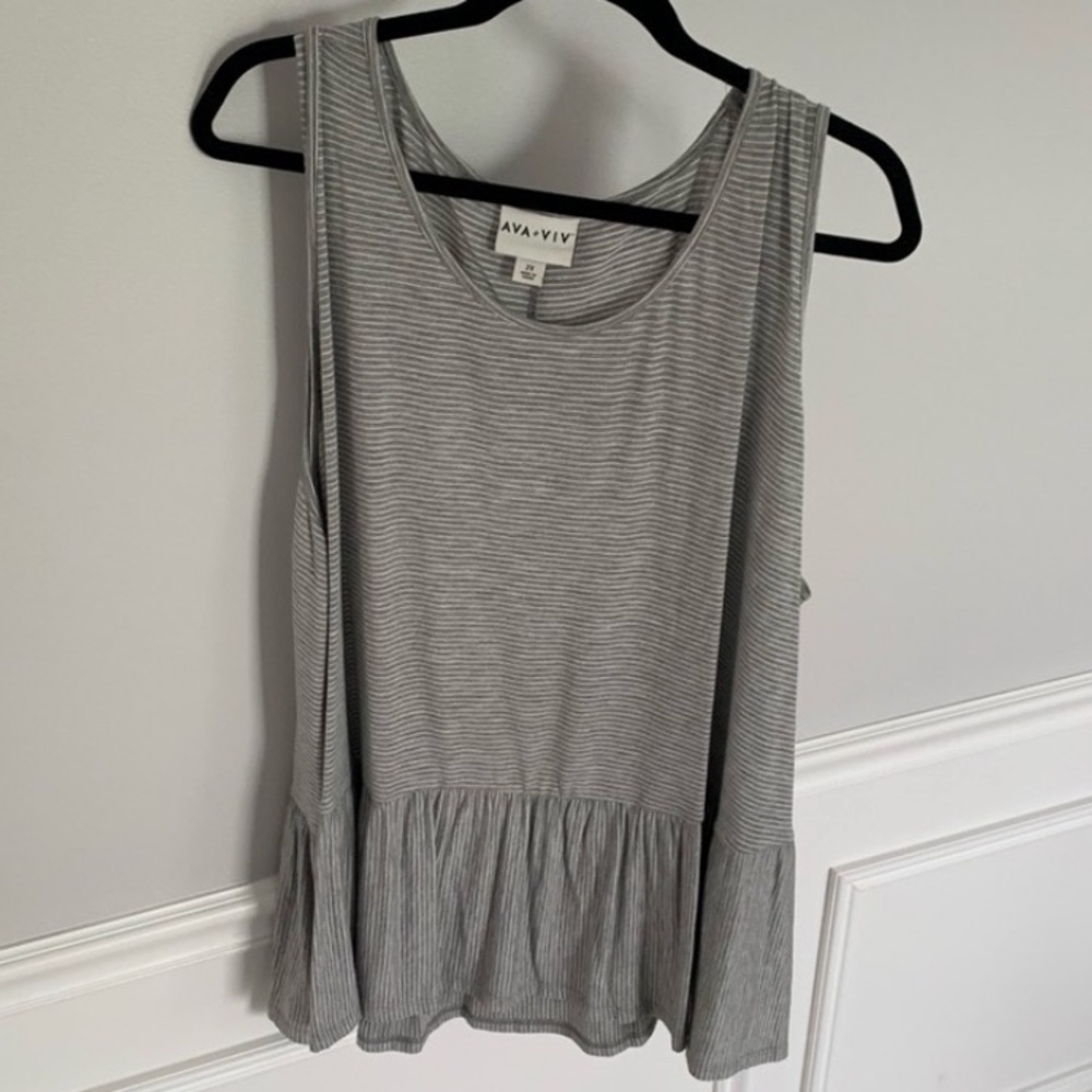 Plus Size Sleeveless Peplum Top